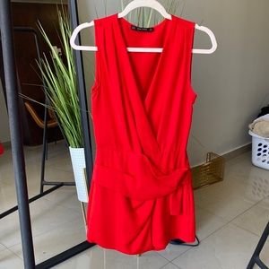 RED ZARA JUMPSUIT
